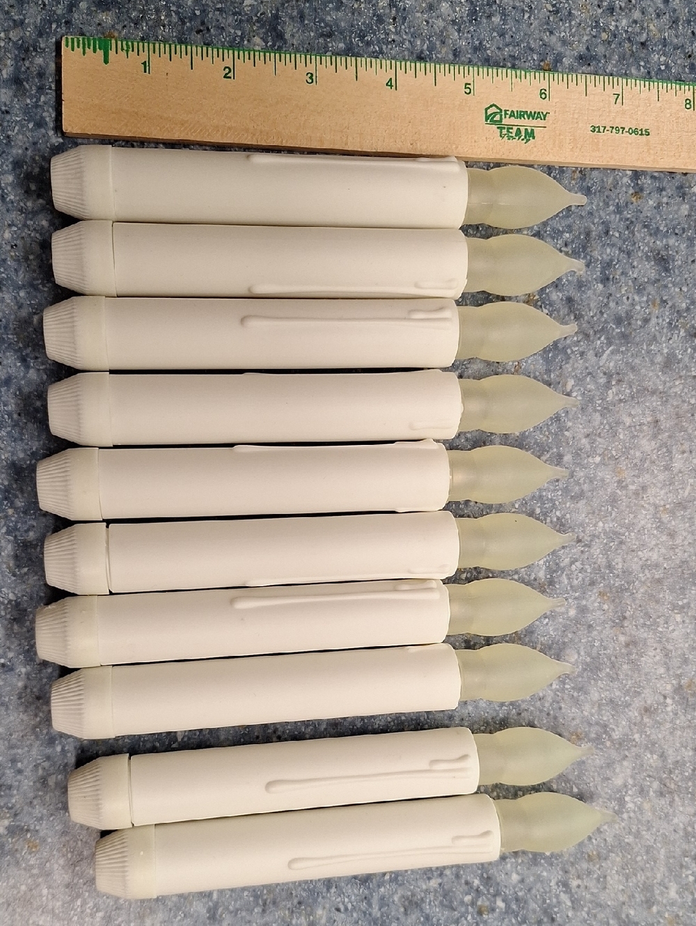 Unscented White LED Flameless Candle Taper Set - Neutral White